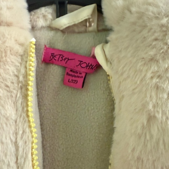 Betsey Johnson White and Gold Kids Puffer Jacket - Picture 6 of 7